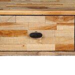 vidaXL Table console Teck massif de récupération 120 x 30 x 76 cm