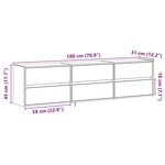 vidaXL Meuble TV mural avec LED sonoma gris 180x31x45 cm