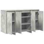 vidaXL Buffet gris béton Gris béton Mélamine 120 x 41 x 75 cm