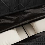 vidaXL Banc de jardin avec coussins noir résine tressée