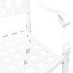 Chaises de jardin vidaXL 2 Pièces en aluminium moulé  blanches