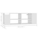 vidaXL Meuble TV mural Blanc brillant 102x35x35 cm Bois d’ingénierie