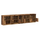 vidaXL Buffet avec éclairage LED Bois ancien 283x37x67 cm Bois d'ingénierie
