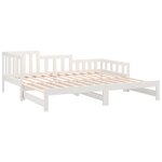 vidaXL Lit coulissant Blanc 2x(80x200) cm Bois de pin massif