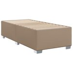 vidaXL Sommier à lattes de lit avec matelas Cappuccino 90x190 cm