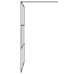 vidaXL Paroi de douche Noir 140x195 cm Verre ESG demi-dépoli