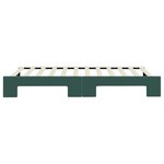 vidaXL Lit de jour avec gigogne sans matelas vert foncé 100x200 cm