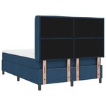 lit box spring vidaXL avec matelas et LED bleu 160x200 cm en tissu