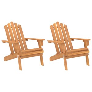 vidaXL Chaises Adirondack de jardin lot de 2 Bois massif d'acacia