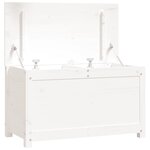 vidaXL Boîte de rangement Blanc 80x40x45 5 cm Bois massif de pin