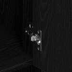 vidaXL Haut placard Noir Chêne 80x33x150 cm Bois d'ingénierie