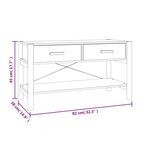 vidaXL Meuble TV Noir 82x38x45 cm Bois d'ingénierie