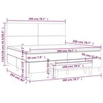 vidaXL Sommier à lattes de lit et matelas Vert foncé 200x200cm Velours