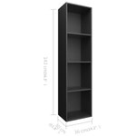 vidaXL Bibliothèque/Meuble TV Blanc 36x30x143 cm Bois d'ingénierie