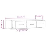 vidaXL Armoire murale Chêne marron 88x26x18 5 cm Bois d'ingénierie