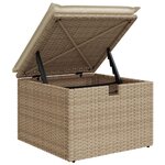 vidaXL Ensemble de Canapé de Jardin 5 Pièces Avec Coussins Beige Poly Rattan