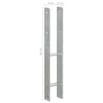 vidaXL Piquets de clôture 6 Pièces Argenté 9x6x60 cm Acier galvanisé