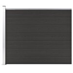 vidaXL Panneau de clôture WPC 175x146 cm Noir