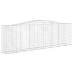 vidaXL Panier de gabions arqué 400x50x120/140 cm Fer galvanisé