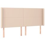 vidaXL Tête de lit avec oreilles Cappuccino 183x16x118/128 cm