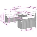 vidaXL Ensemble de Canapés de Jardin 9 Pièces avec Coussins Noir Rotin Polyéthylène
