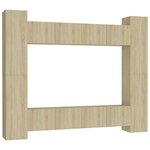 vidaXL Ensemble de meubles TV 8 Pièces Chêne sonoma Bois d'ingénierie