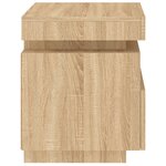 vidaXL Armoire de chevet avec lumières LED chêne sonoma 40x39x48 5 cm