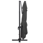 vidaXL Parasol déporté et lumières LED Aluminium 400x300 cm Anthracite