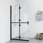 vidaXL Paroi de douche pliable Verre ESG transparent 80x190 cm