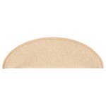 vidaXL Tapis de marches d'escalier 15 Pièces Crème 65x21x4 cm