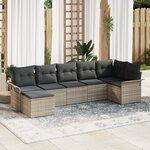 Ensemble de Canapés de Jardin 7 pièces vidaXL avec Coussins Gris Clair