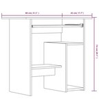 vidaXL Bureau Sonoma gris 80x45x74 cm Bois d'ingénierie