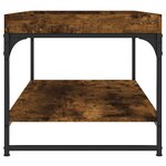 vidaXL Table basse chêne fumé 100x49x45 cm bois d'ingénierie