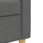 vidaXL Ensemble de canapés 4 Pièces avec repose-pied gris foncé tissu