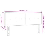 Tête de lit capitonnée gris foncé 140 cm en tissu