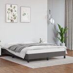 vidaXL Cadre de lit Gris 140x190 cm Similicuir