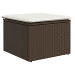Ensemble de Salon de Jardin vidaXL 6 Pièces avec Coussins Marron Rattan Poly