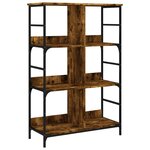 vidaXL Bibliothèque chêne fumé 78 5x33x117 5 cm bois d'ingénierie