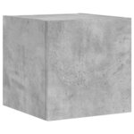 vidaXL Unités murales TV avec LED 4 Pièces gris béton bois d'ingénierie