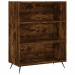 vidaXL Bibliothèque chêne fumé 69 5x32 5x90 cm bois d'ingénierie
