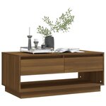 vidaXL Table basse Chêne marron 102 5x55x44 cm Bois d'ingénierie