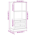 vidaXL Bibliothèque VIGO blanc 60x35x114 5 cm bois massif de pin