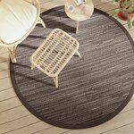 vidaXL Tapis d'extérieur marron Ø160 cm PP