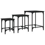 vidaXL Tables basses gigognes 3 Pièces noir bois d'ingénierie
