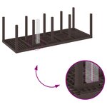 vidaXL Ensemble de salle à manger jardin 11 pièces avec coussins marron en poly rattan