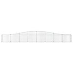 vidaXL Paniers à gabions arqués 9 Pièces 400x30x40/60 cm Fer galvanisé