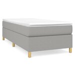 vidaXL Cadre de lit sans matelas gris clair 100x200 cm tissu