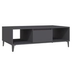 vidaXL Table basse gris 103 5x60x35 cm bois d'ingénierie