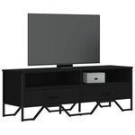 vidaXL Meuble TV noir 122x34x41 cm bois d'ingénierie