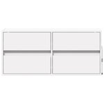 vidaXL Meuble TV mural avec lumières LED blanc 100x31x45 cm